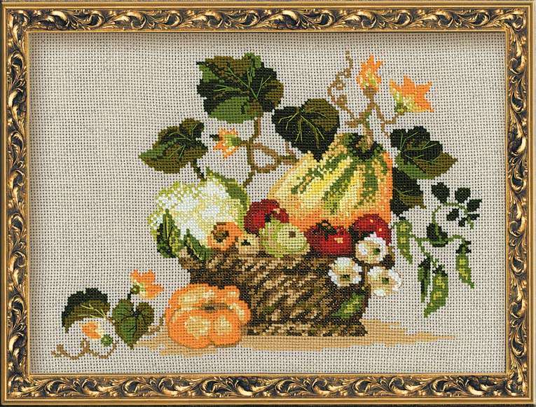 cross stitch kit fruits of autumn