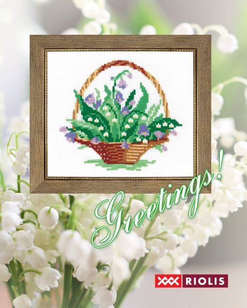 free cross stitch chart of lilies of valley