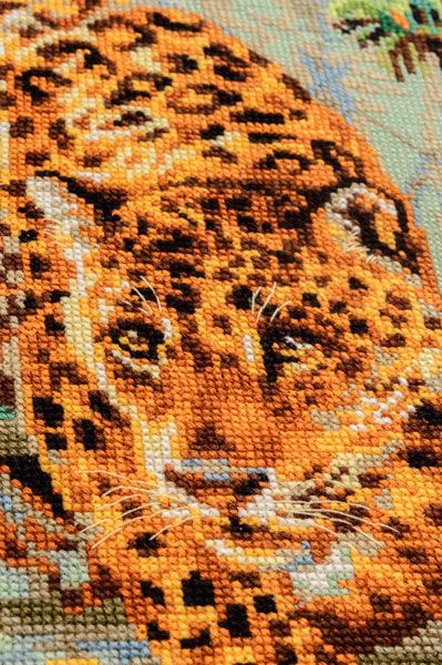 вышивка леопарда 1549 Хозяин джунглей