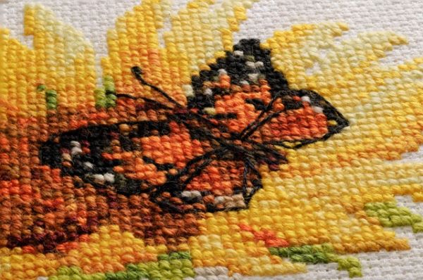 cross stitch sunflowers