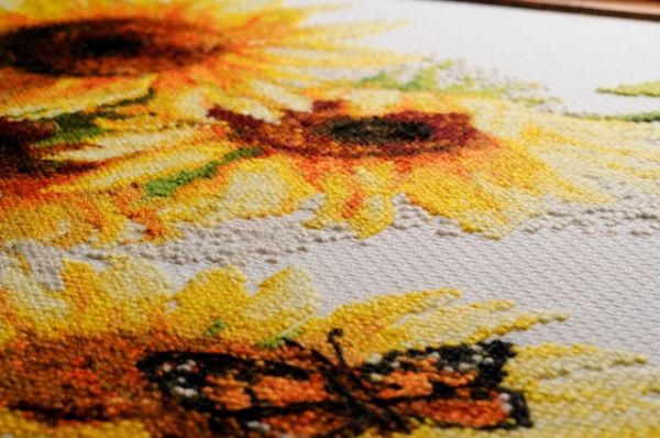 cross stitch sunflowers
