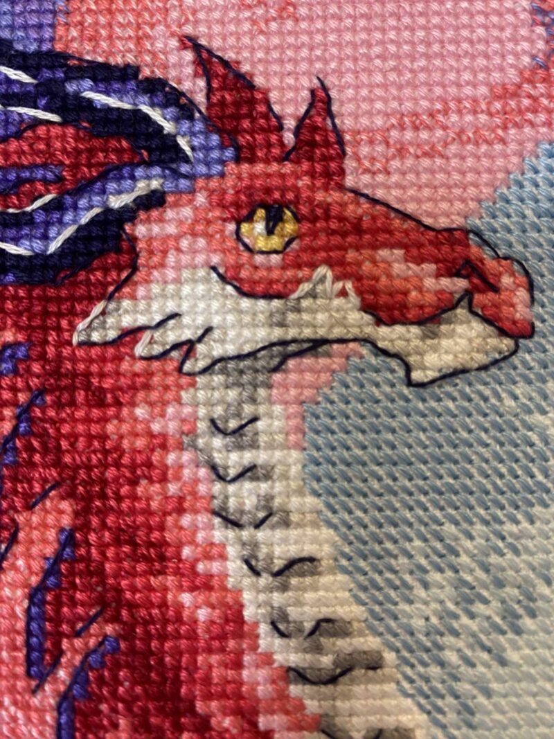 2127 Your Mighty Dragon Cross Stitch Kit with Aida - Image 5