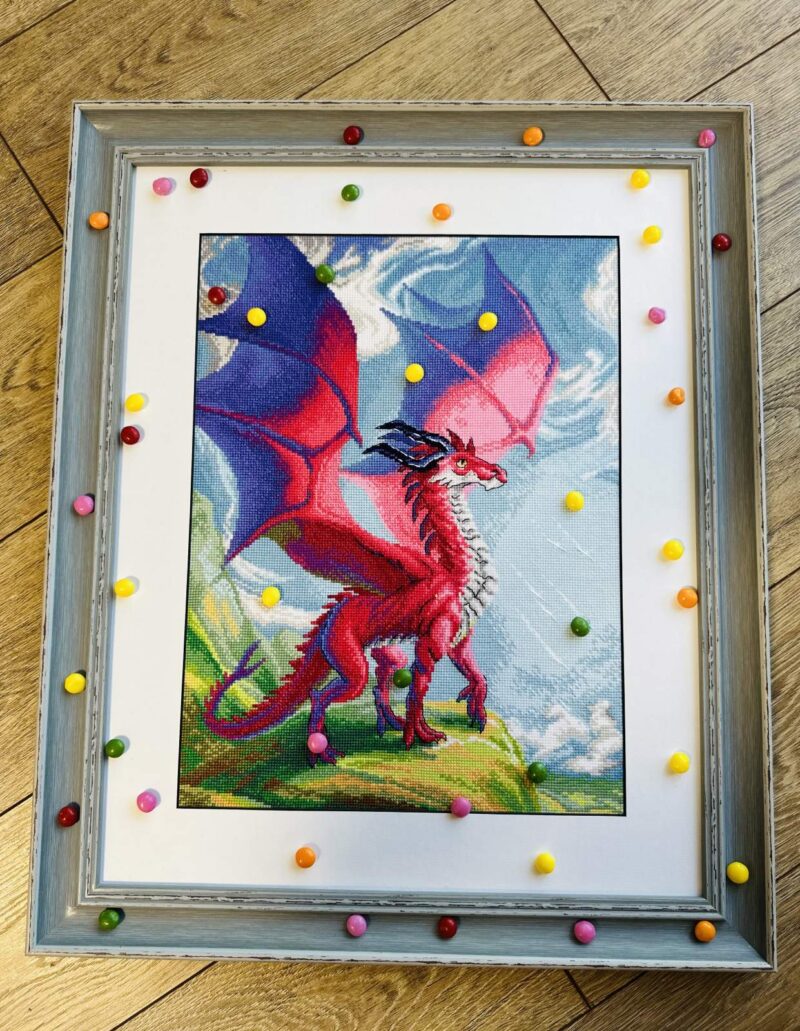 2127 Your Mighty Dragon Cross Stitch Kit with Aida - Image 6